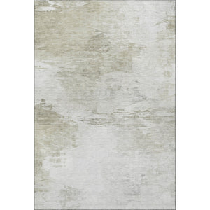 HomeRoots 10' X 14' Ivory and Gray Abstract Area Rug - Washable, UV-Protected, Stylish for High-Traffic Spaces 650734