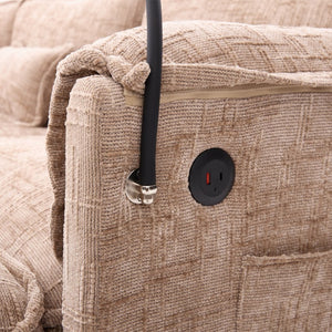 English Elm United We Win 112" Oversized Modular Chenille Sectional Sofa With Storage Ottoman & Usb Charging Ports W1568S00183-GIGA