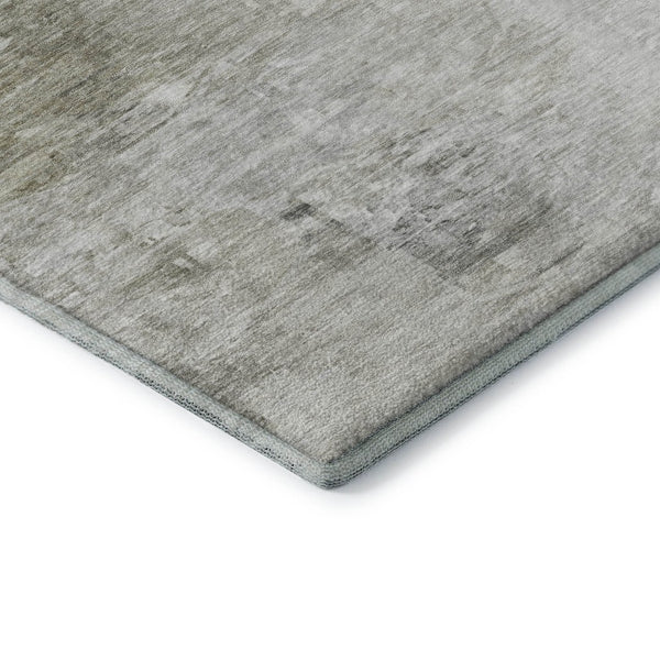 HomeRoots 5' X 8' Abstract Taupe & Ivory Washable Area Rug - UV Protected, Pet-Friendly, Modern Decor Piece 650748