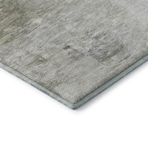HomeRoots 9' X 12' Taupe and Ivory Abstract Area Rug - Durable, Washable, UV-Protected for High-Traffic Spaces 650751
