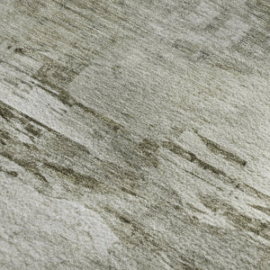 HomeRoots 10' X 14' Taupe & Ivory Abstract Area Rug - Durable, Washable, UV-Protected for Modern Living Spaces 650752