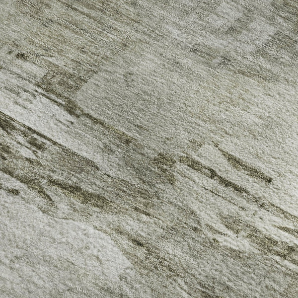 HomeRoots 10' X 14' Taupe & Ivory Abstract Area Rug - Durable, Washable, UV-Protected for Modern Living Spaces 650752