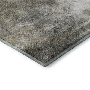 HomeRoots 8' X 10' Beige Gray Ivory Abstract Area Rug - Washable, UV-Protected, Stain-Resistant & Stylish! 650756