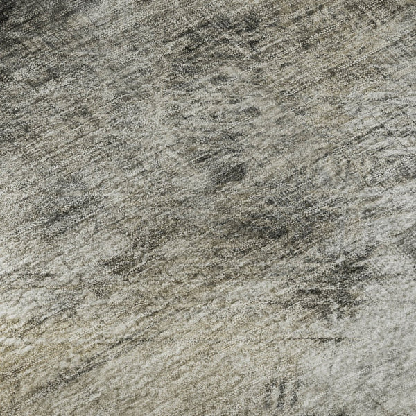 HomeRoots 8' X 10' Beige Gray Ivory Abstract Area Rug - Washable, UV-Protected, Stain-Resistant & Stylish! 650756