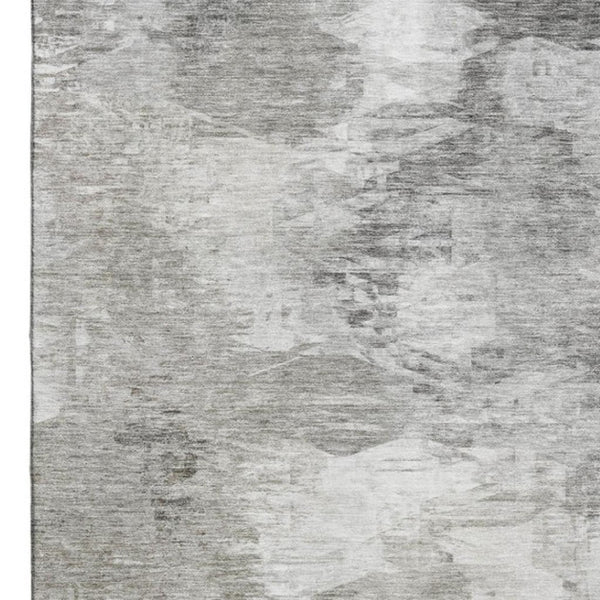 HomeRoots 10' X 14' Beige and Ivory Abstract Area Rug - Washable, UV-Protected, Durable for Busy Homes 650770