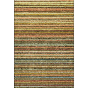 HomeRoots 10' Coral Green & Blue Striped Washable Area Rug - UV Protection, Stain Resistant, Perfect for Homes! 650788