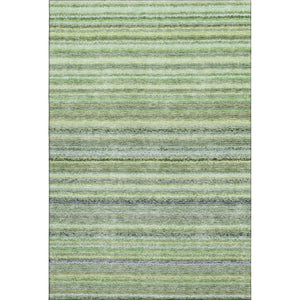 HomeRoots 8' X 10' Striped Washable Area Rug in Green and Blue, UV Protected for Indoor and Outdoor Use 650792