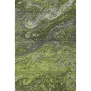 HomeRoots 10' X 14' Green Gray Ivory Abstract Area Rug – Stylish, Durable, Washable & UV-Resistant for Homes 650848