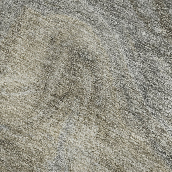 HomeRoots 10' X 14' Taupe Gray and Ivory Abstract Area Rug - Washable, UV Protected, Perfect for Busy Homes 650860