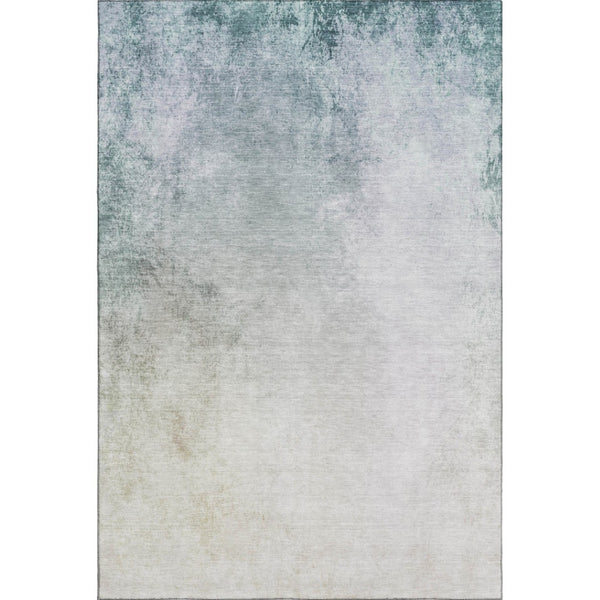 HomeRoots 8' X 10' Beige and Ivory Abstract Washable Area Rug – UV Protected, Stain Resistant, Stylish Home Essential 650900