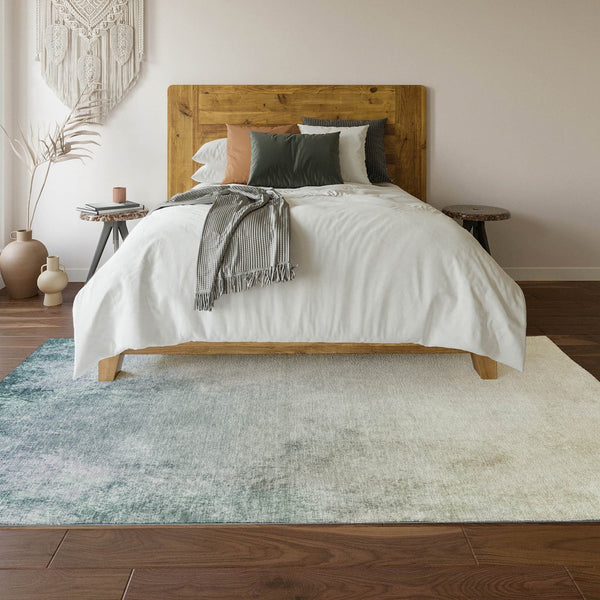 HomeRoots 8' X 10' Beige and Ivory Abstract Washable Area Rug – UV Protected, Stain Resistant, Stylish Home Essential 650900