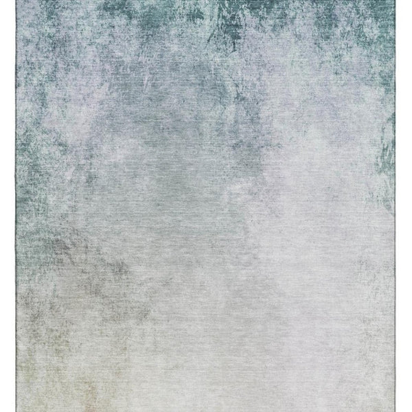 HomeRoots 9' X 12' Beige & Ivory Abstract Area Rug - Durable, Washable, UV-Protected, Perfect for High-Traffic Areas 650901