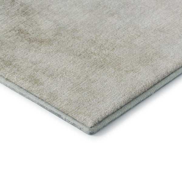 HomeRoots 9' X 12' Beige & Ivory Abstract Area Rug - Durable, Washable, UV-Protected, Perfect for High-Traffic Areas 650901