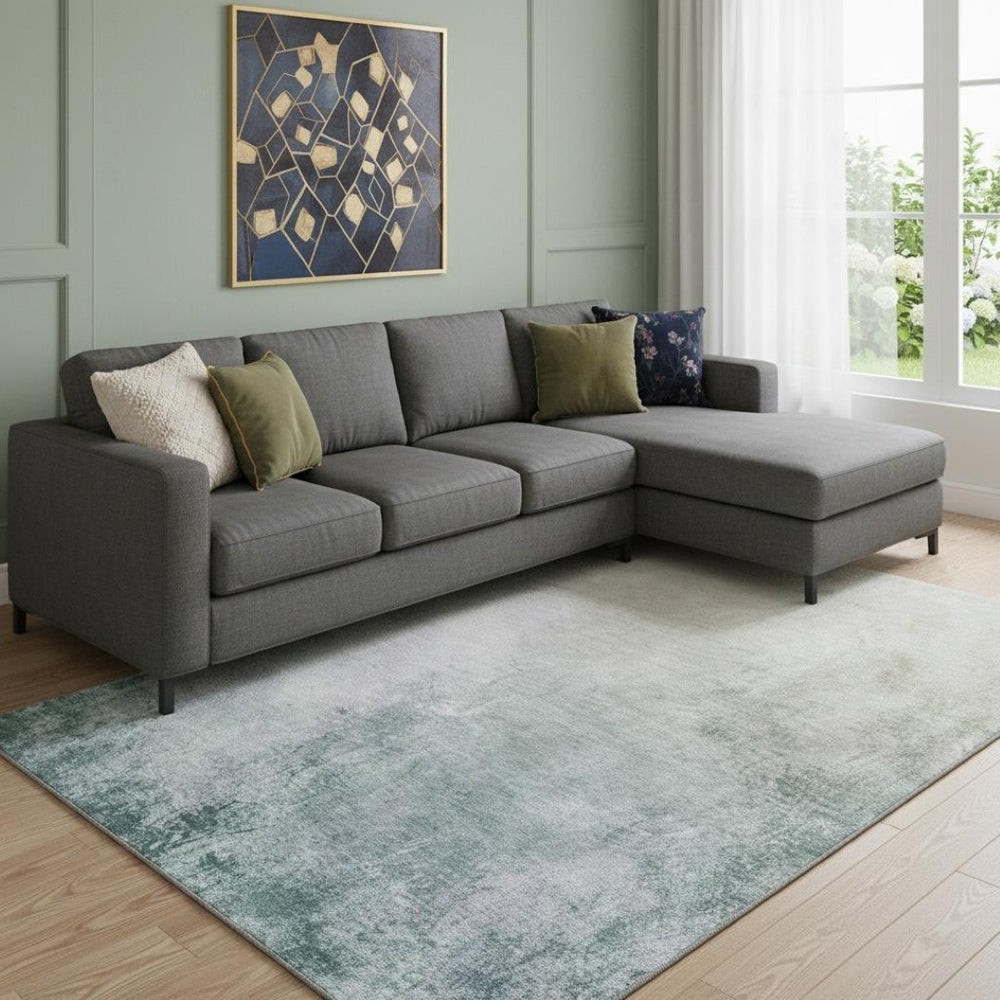 HomeRoots 10' Beige and Ivory Abstract Area Rug – Washable, UV-Protected, Durable for High-Traffic Spaces! 650902