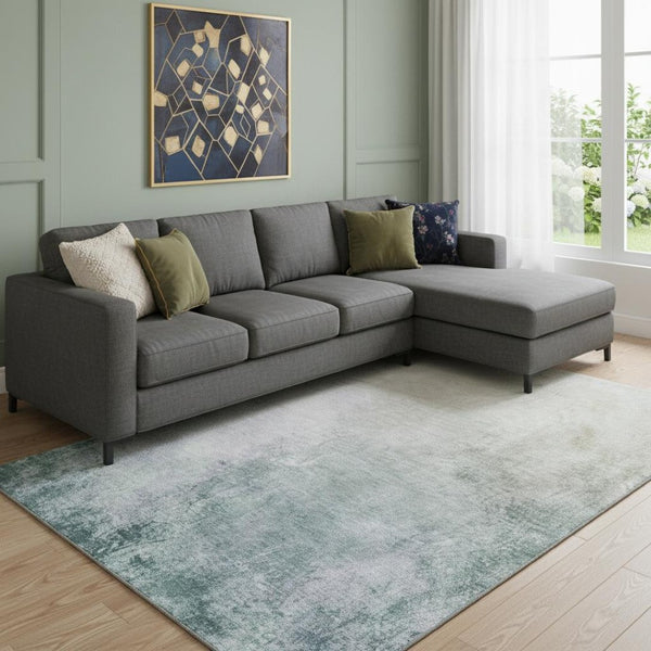 HomeRoots 10' Beige and Ivory Abstract Area Rug – Washable, UV-Protected, Durable for High-Traffic Spaces! 650902