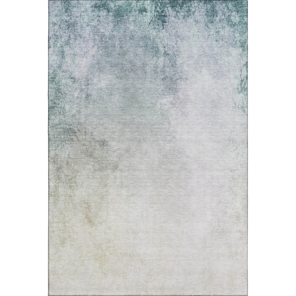 HomeRoots 10' Beige and Ivory Abstract Area Rug – Washable, UV-Protected, Durable for High-Traffic Spaces! 650902