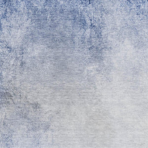 HomeRoots 5' X 8' Blue and Ivory Abstract Area Rug - Washable, UV Protected, Durable Design for High Traffic Areas 650904