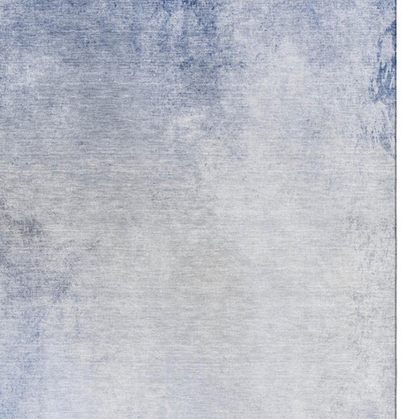 HomeRoots 8' X 10' Abstract Blue and Ivory Area Rug – Washable, UV Protected, Perfect for Busy Homes & Style! 650906