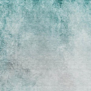 HomeRoots 5' X 8' Teal And Ivory Abstract Area Rug - Washable, UV Protected, Modern Design for Easy Care Spaces 650910