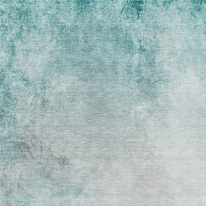 HomeRoots 5' X 8' Teal And Ivory Abstract Area Rug - Washable, UV Protected, Modern Design for Easy Care Spaces 650910