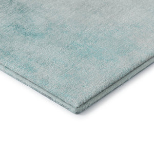 HomeRoots 8' Teal And Ivory Abstract Round Rug – Washable, UV-Protected, Stylish & Durable for Active Homes! 650911