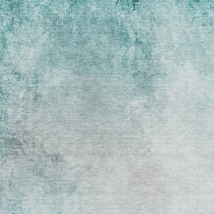 HomeRoots 8' X 10' Teal & Ivory Abstract Area Rug - Washable, UV Protected, Durable for Homes with Kids & Pets 650912