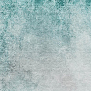 HomeRoots 10' X 14' Teal and Ivory Abstract Area Rug - Washable, UV-Protected, Stain-Resistant for Modern Spaces 650914