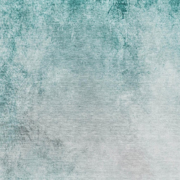 HomeRoots 10' X 14' Teal and Ivory Abstract Area Rug - Washable, UV-Protected, Stain-Resistant for Modern Spaces 650914