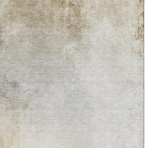 HomeRoots 5' X 8' Taupe and Ivory Abstract Washable Area Rug with UV Protection for Modern Living Spaces 650916