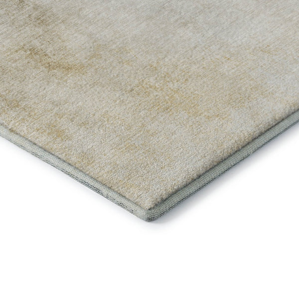 HomeRoots 8' Taupe and Ivory Round Rug - Washable, UV Protected, Durable, Ideal for Family Rooms & Play Areas 650917