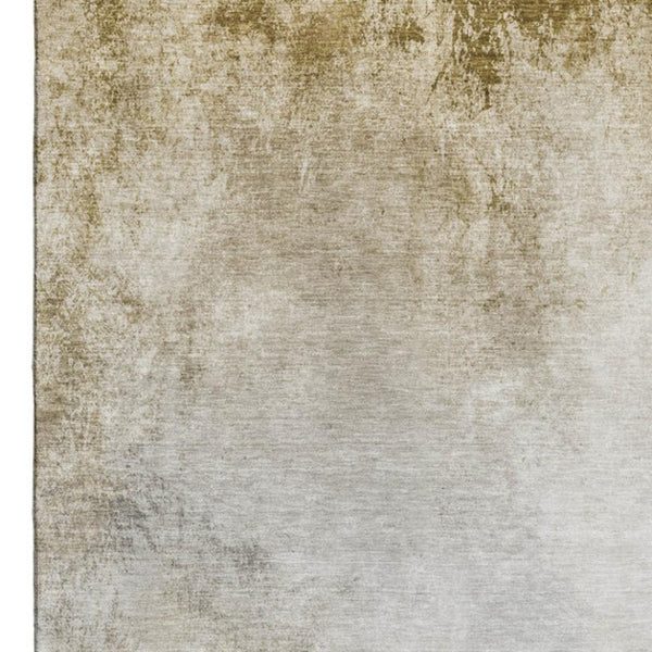 HomeRoots 8' X 10' Taupe And Ivory Abstract Washable Area Rug - UV Protected, Durable, Easy-Care Design for Homes 650918