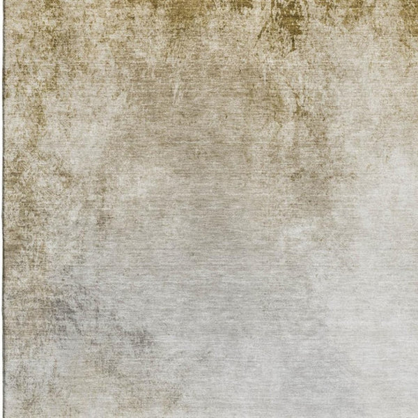 HomeRoots 8' X 10' Taupe And Ivory Abstract Washable Area Rug - UV Protected, Durable, Easy-Care Design for Homes 650918