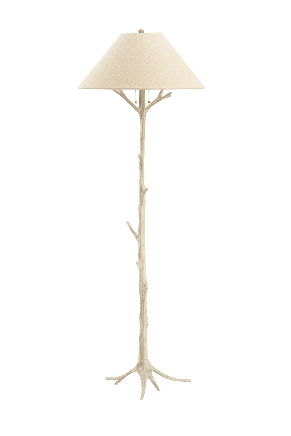 Wildwood Sprig's Affirmation Floor Lamp — Sculptural Cubist Antique White Floor Lamp, 65" Tall Ambient Light Enlightenment 65092