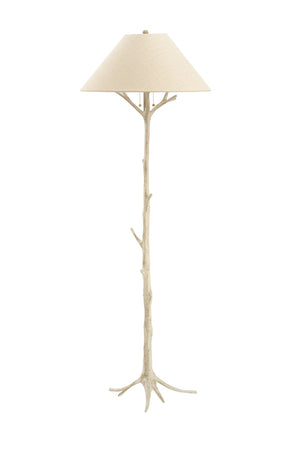 Wildwood Sprig's Affirmation Floor Lamp — Sculptural Cubist Antique White Floor Lamp, 65" Tall Ambient Light Enlightenment 65092