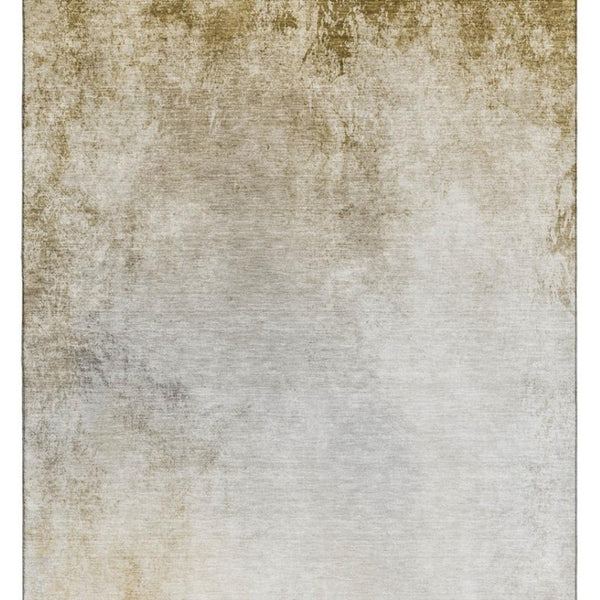 HomeRoots 10' X 14' Taupe & Ivory Abstract Area Rug - Durable, Washable, UV-Protected for Modern Living Spaces 650920