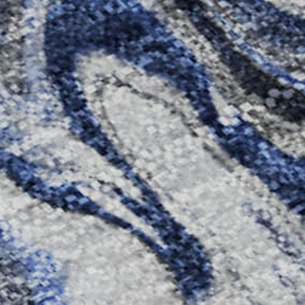 HomeRoots 8' X 10' Contemporary Blue Gray and Ivory Abstract Washable Area Rug with UV Protection & Durability 650930