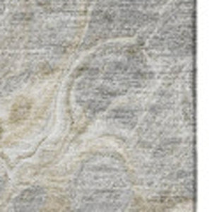 HomeRoots 10' X 14' Abstract Taupe Gray & Ivory Area Rug – Durable, Washable, UV Protected for Busy Homes 650944