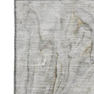 HomeRoots 8' X 10' Abstract Taupe Gray & Ivory Washable Area Rug with UV Protection for Modern Spaces 650966