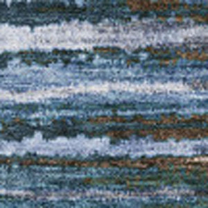 HomeRoots 9' X 12' Striped Washable Area Rug in Blue, Brown & Gray – Durable, UV-Protected for Busy Homes! 650985