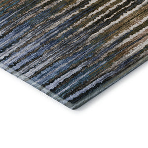 HomeRoots 10' X 14' Stylish Striped Washable Area Rug – Durable, UV-Protected, Ideal for Homes with Kids & Pets 650986