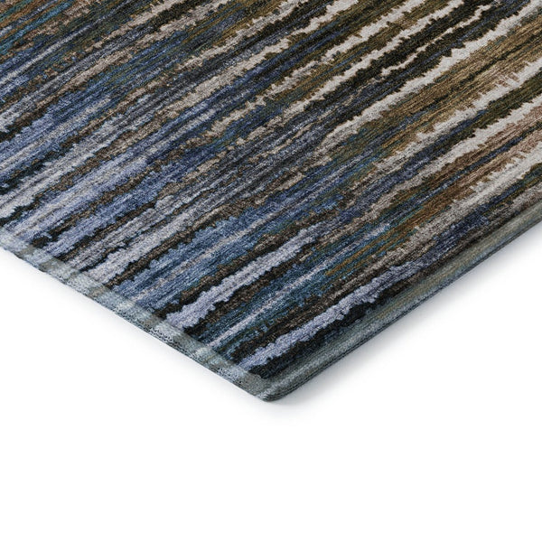HomeRoots 10' X 14' Stylish Striped Washable Area Rug – Durable, UV-Protected, Ideal for Homes with Kids & Pets 650986