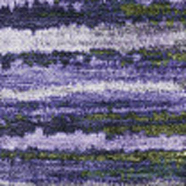 HomeRoots 8' X 10' Stylish Purple Green Ivory Striped Washable Area Rug – Durable, UV-Protected & Easy Care! 650990