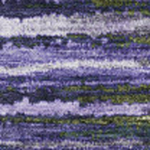HomeRoots 8' X 10' Stylish Purple Green Ivory Striped Washable Area Rug – Durable, UV-Protected & Easy Care! 650990