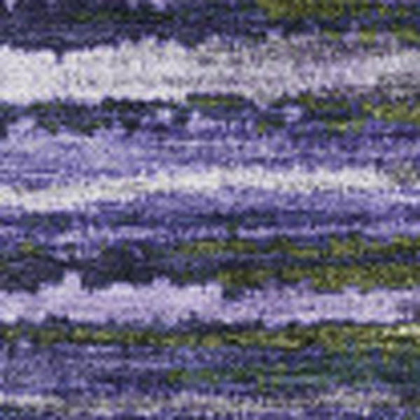 HomeRoots 8' X 10' Stylish Purple Green Ivory Striped Washable Area Rug – Durable, UV-Protected & Easy Care! 650990