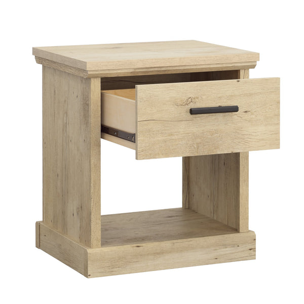 English Elm Night Stand - Compact Brown Storage Solution With Modern Minimalist Design For Small Spaces B356P402758