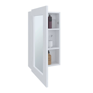English Elm Juno Narrow Mirrored Medicine Cabinet 25.7" H x 15.7" W — Space-Saving Wall Mount with 3 Interior Shelves White 31.2 L x 19.3 W x 3.6 H B070P242486