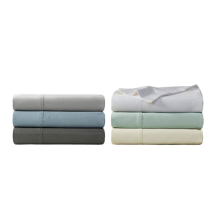 JLA Home Madison Park - HeiQ Smart Temperature Cotton Blend Sheet Set with HeiQ Cooling, Moisture-Wicking, Deep-Pocket Comfort Blue MP20-8943