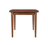 Comfort Pointe Bonito Walnut Finish Leg Dining Table Walnut Solid and engineered wood, birch veneers