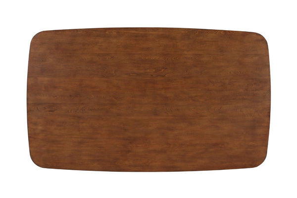 Comfort Pointe Bonito Walnut Finish Leg Dining Table Walnut Solid and engineered wood, birch veneers