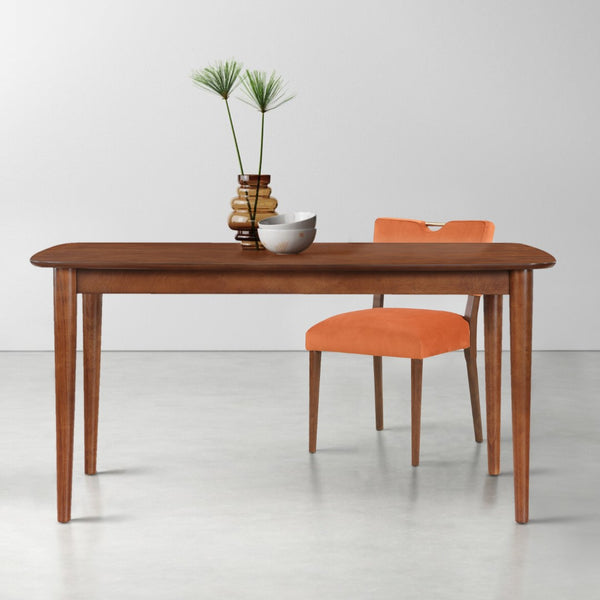 Comfort Pointe Bonito Walnut Finish Leg Dining Table Walnut Solid and engineered wood, birch veneers